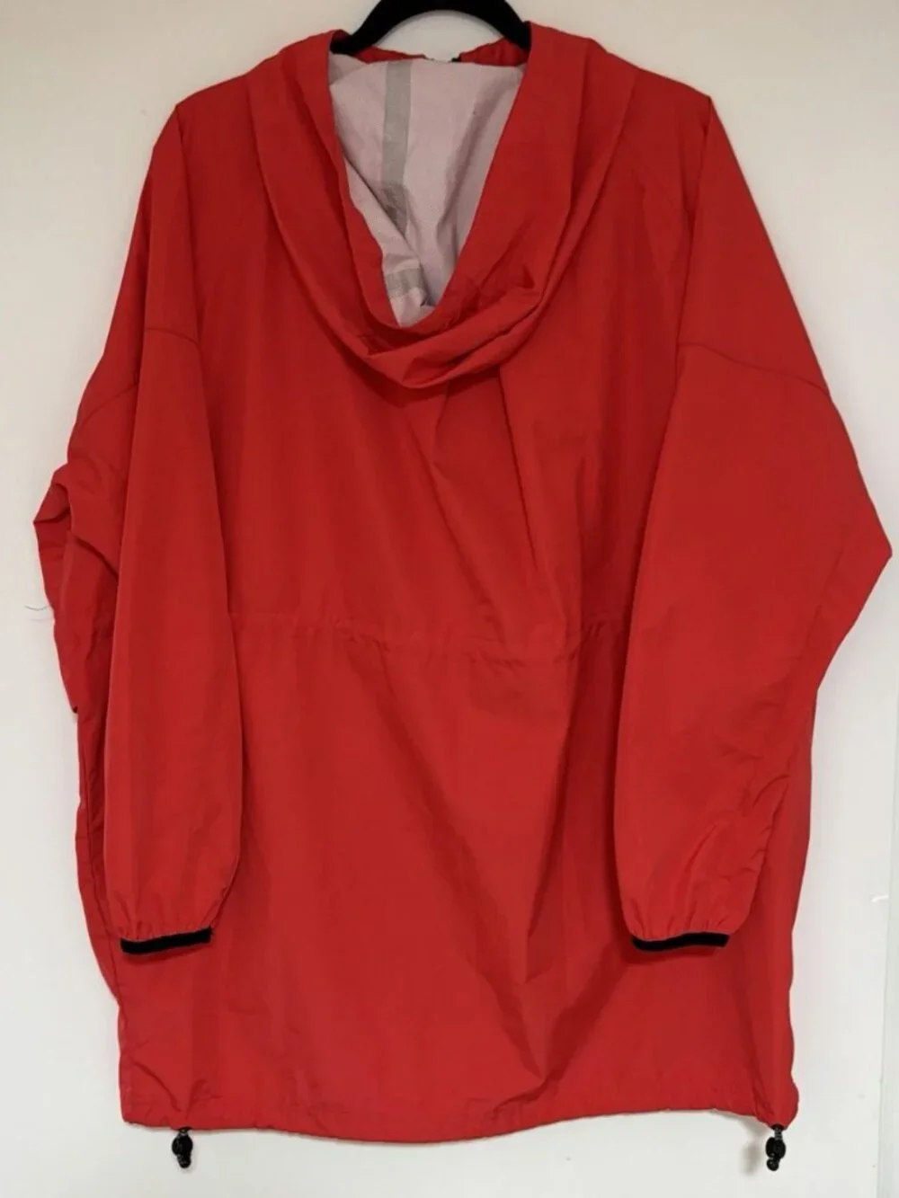 Without Walls Women’s Red Seam Sealed Oversized Rain Jacket Size Medium